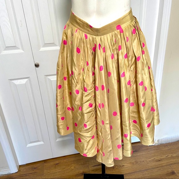 Kate Spade Melody Pleated Skirt cream & pink 2 - Picture 7 of 7